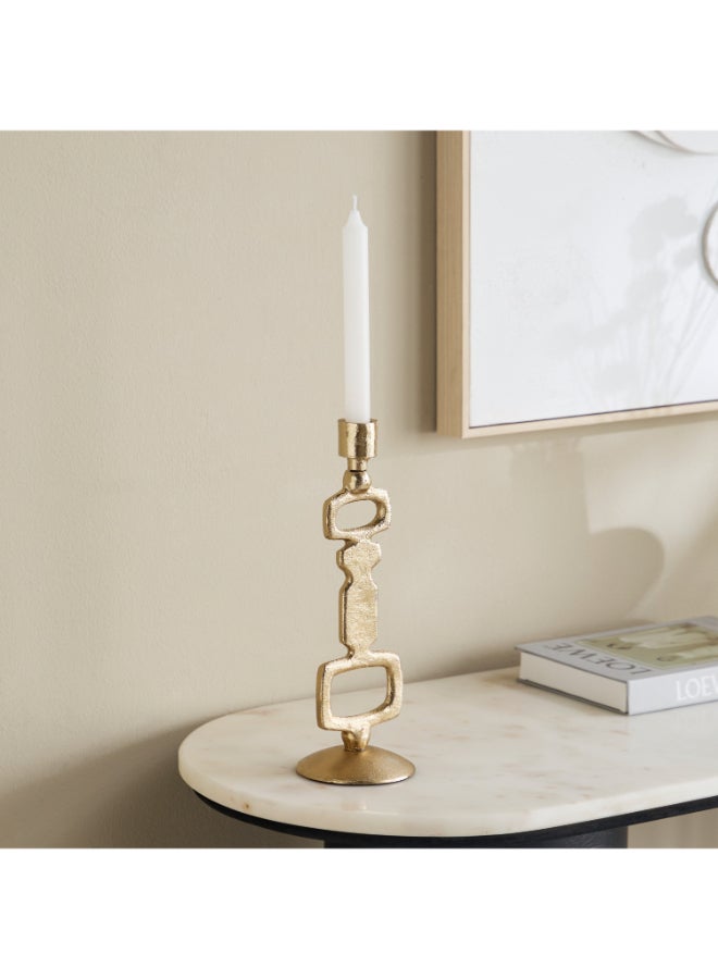 Home Box Viola Aluminium Modern Taper Candleholder - 10x10x29 cm - Image 1